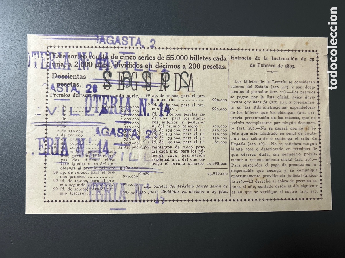 Cupones ONCE: Loteria A&ntilde;o 1948 Sorteo 36 Navidad - Foto 2