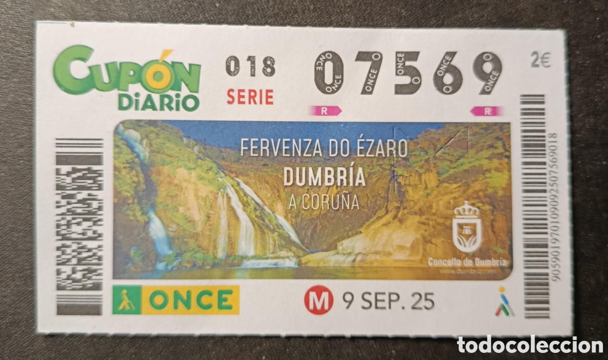 ONCE Coupons: N&deg; 07569 (9/SEPTIEMBRE/2025)-LA CORU&Ntilde;A