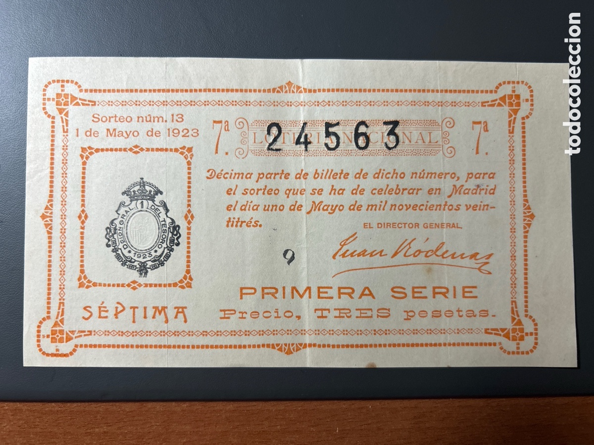Cupones ONCE: Loteria A&ntilde;o 1923 Sorteo 13 - Foto 1