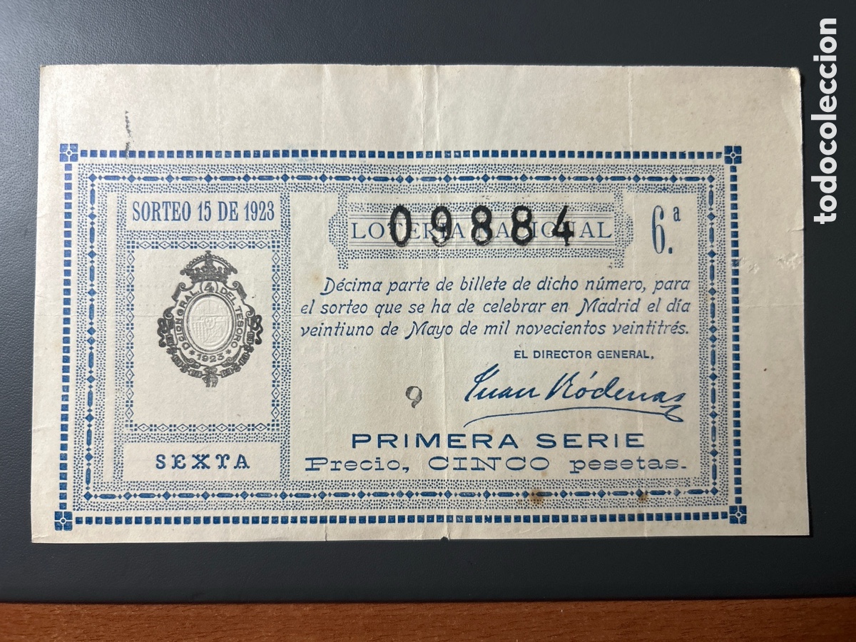 Cupones ONCE: Loteria A&ntilde;o 1923 Sorteo 15 - Foto 1