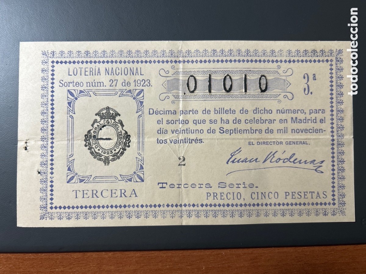 Cupones ONCE: Loteria A&ntilde;o 1923 Sorteo 27 - Foto 1