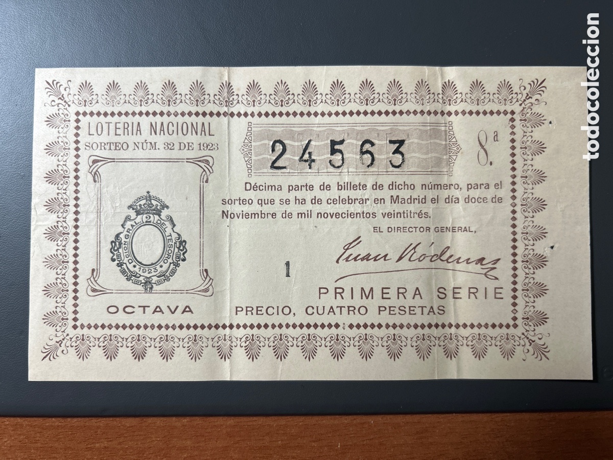 Cupones ONCE: Loteria A&ntilde;o 1923 Sorteo 32 - Foto 1
