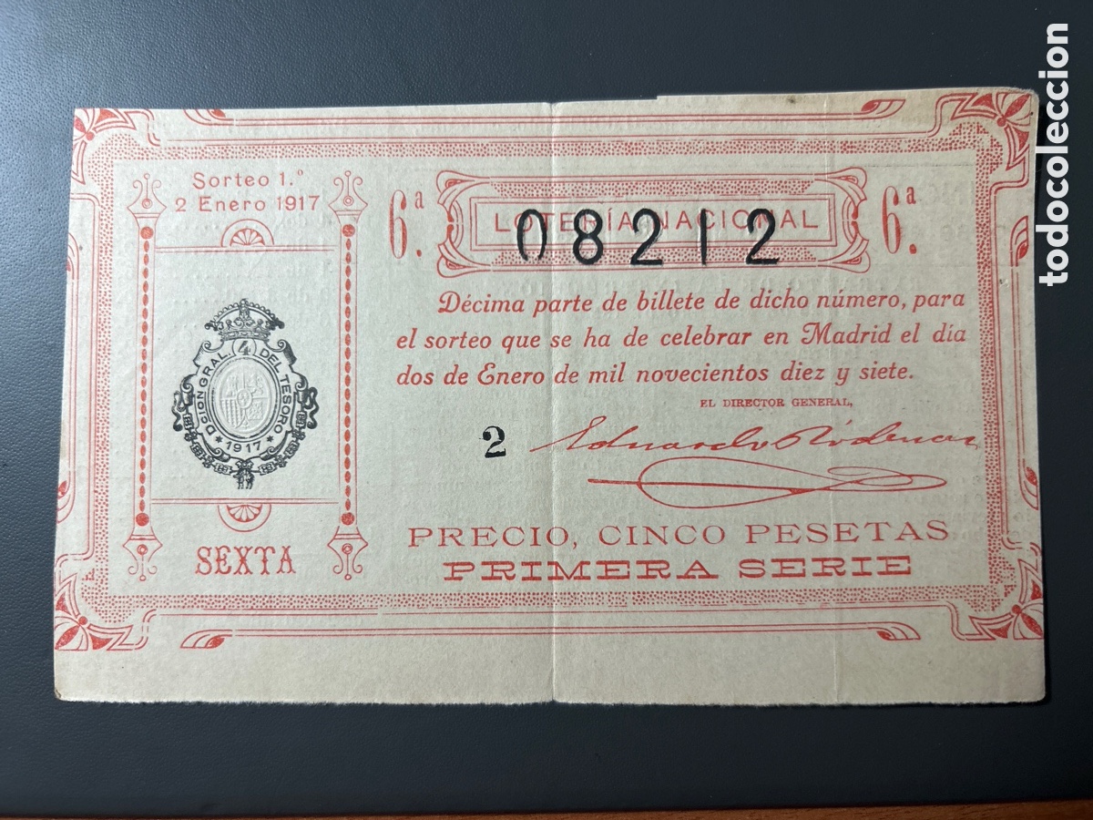 Cupones ONCE: Loteria A&ntilde;o 1917 Sorteo 1 - Foto 1