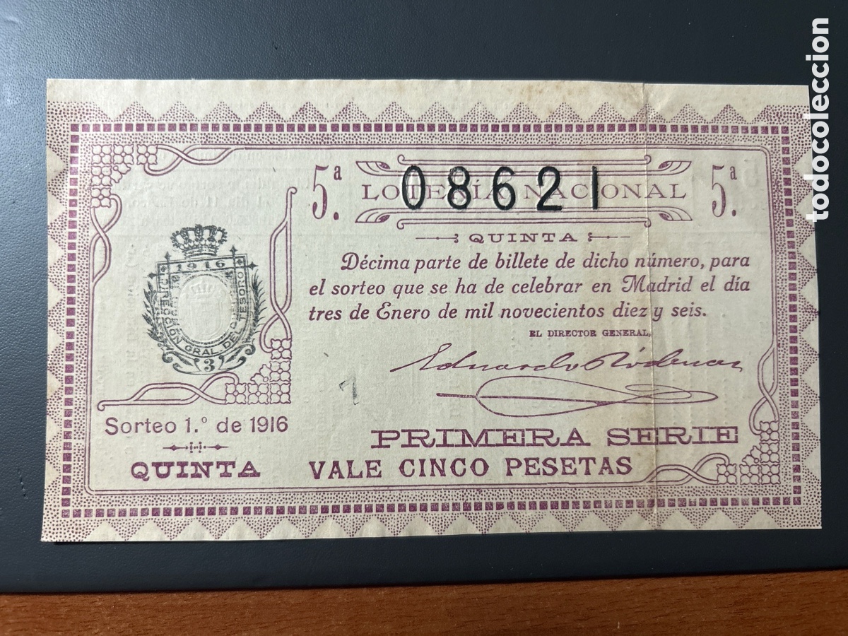 Cupones ONCE: Loteria A&ntilde;o 1916 Sorteo 1 - Foto 1