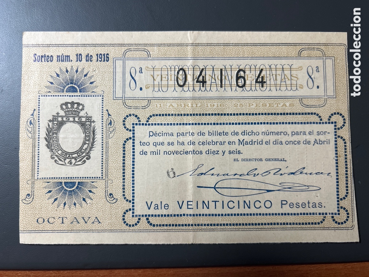 Cupones ONCE: Loteria A&ntilde;o 1916 Sorteo 10 - Foto 1