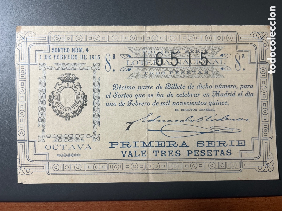 Cupones ONCE: Loteria A&ntilde;o 1915 Sorteo 4 - Foto 1
