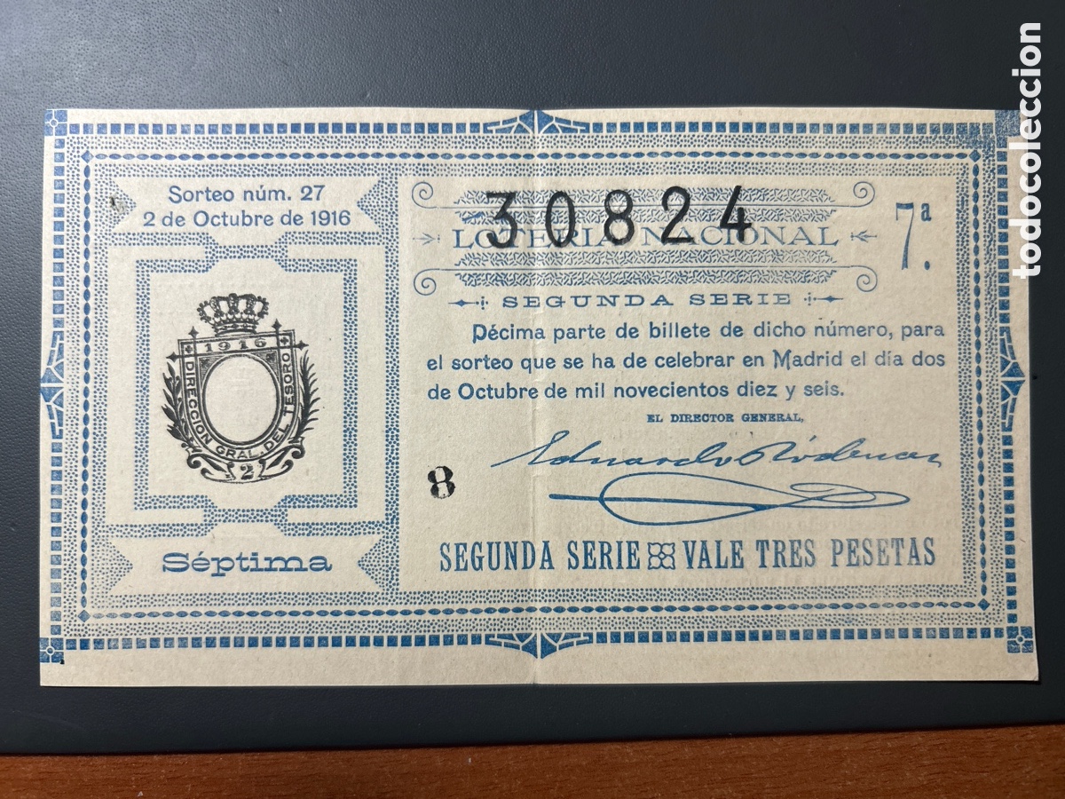 Cupones ONCE: Loteria A&ntilde;o 1916 Sorteo 27 - Foto 1