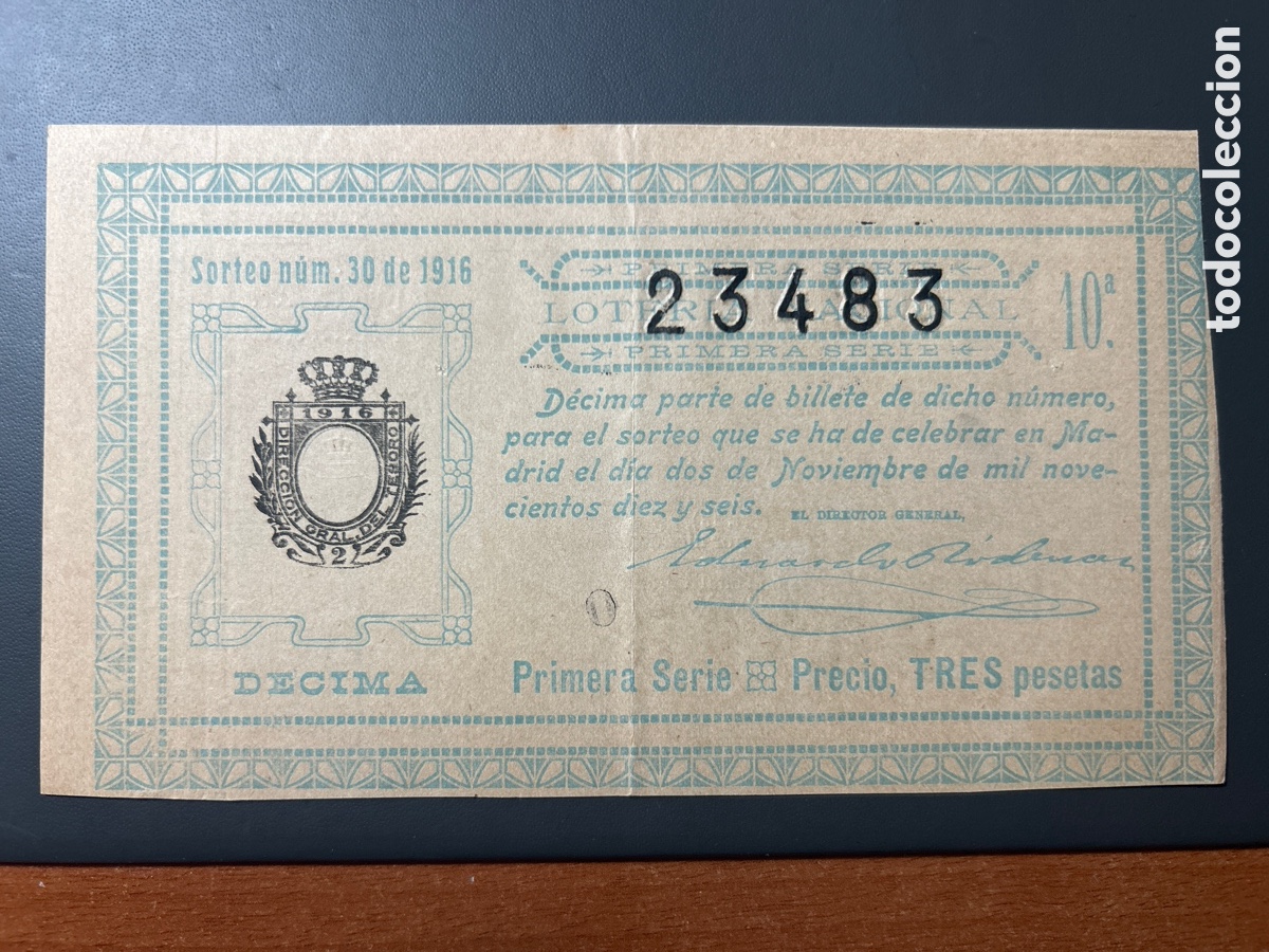 Cupones ONCE: Loteria A&ntilde;o 1916 Sorteo 30 - Foto 1