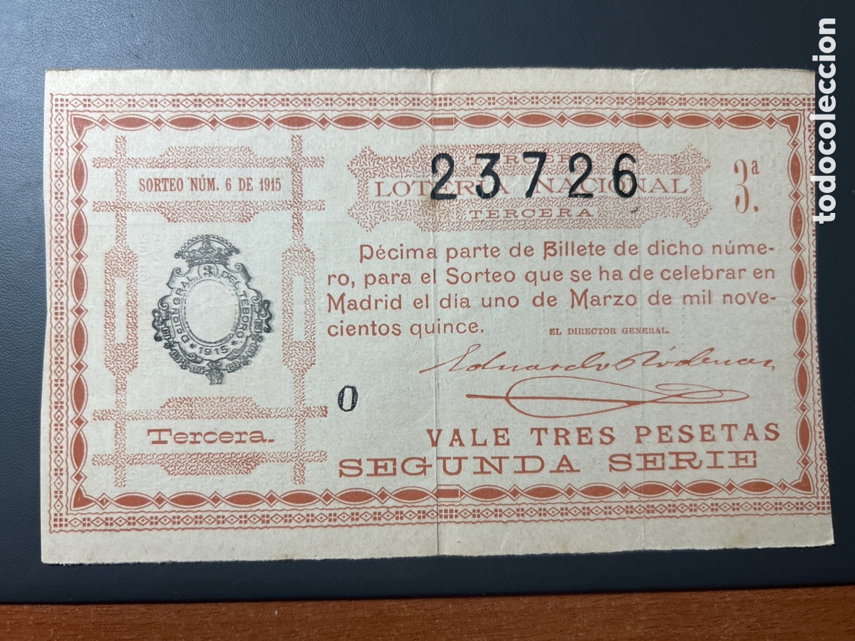 Cupones ONCE: Loteria A&ntilde;o 1915 Sorteo 6 - Foto 1