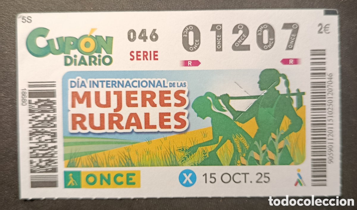 Cupones ONCE: N&deg; 01207 (15/OCTUBRE/2025) - Foto 1