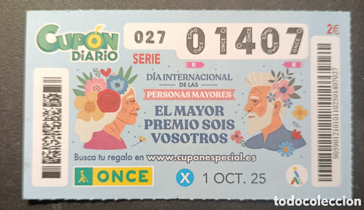 Cupones ONCE: N&deg; 01407 (1/OCTUBRE/2025) - Foto 1