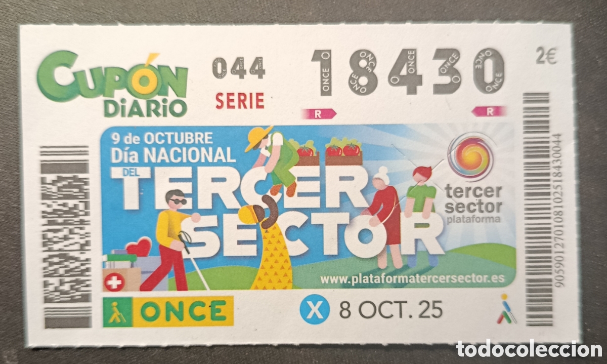 Cupones ONCE: N&deg; 18430 (8/OCTUBRE/2025) - Foto 1