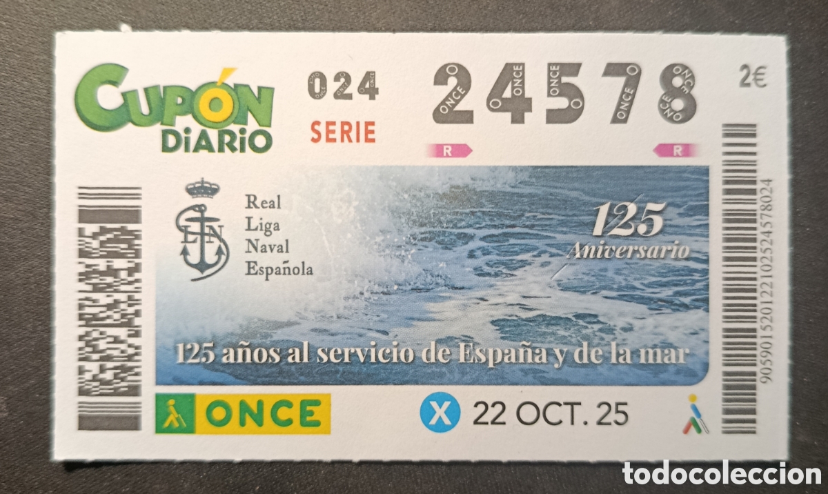 Cupones ONCE: N&deg; 24578 (22/OCTUBRE/2025) - Foto 1