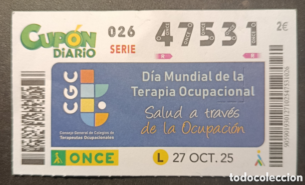 Cupones ONCE: N&deg; 47531 (27/OCTUBRE/2025) - Foto 1
