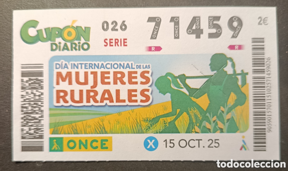 Cupones ONCE: N&deg; 71459 (15/OCTUBRE/2025) - Foto 1