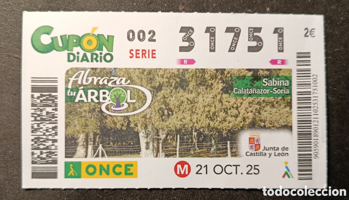Cupones ONCE: N&deg; 31751 (21/OCTUBRE/2025)-SORIA - Foto 1