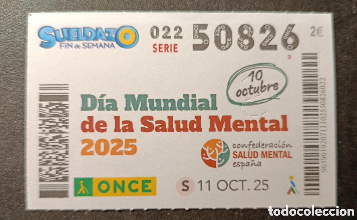 Cupones ONCE: N&deg; 50826 (11/OCTUBRE/2025) - Foto 1