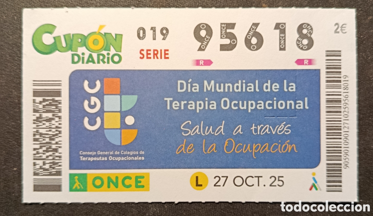 Cupones ONCE: N&deg; 95618 (27/OCTUBRE/2025) - Foto 1