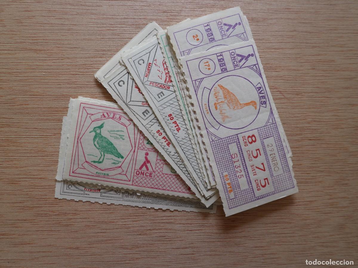 Cupones ONCE: LOTE DE 24 CUPONES DE LA ONCE AVES - Foto 1