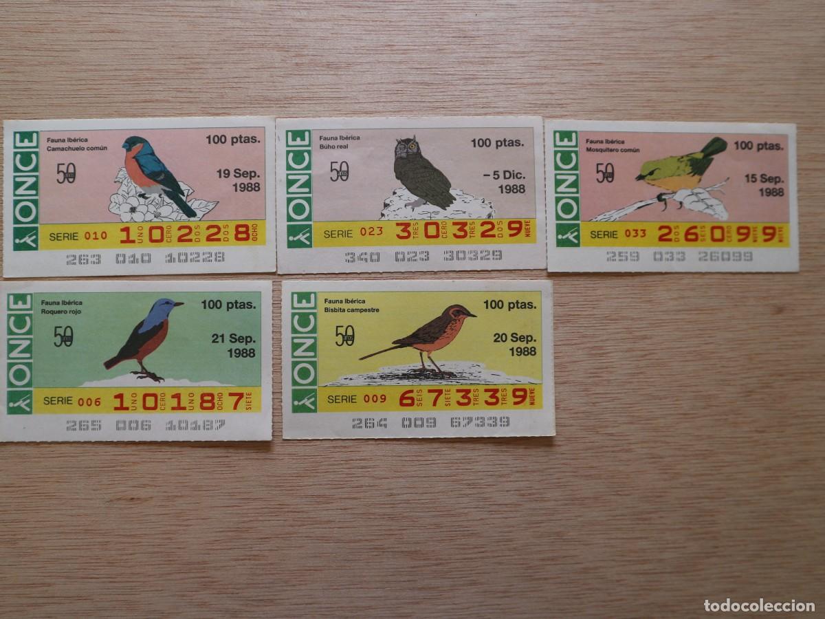 Cupones ONCE: LOTE DE 5 CUPONES DE LA ONCE FFAUNA IBERICA - Foto 7