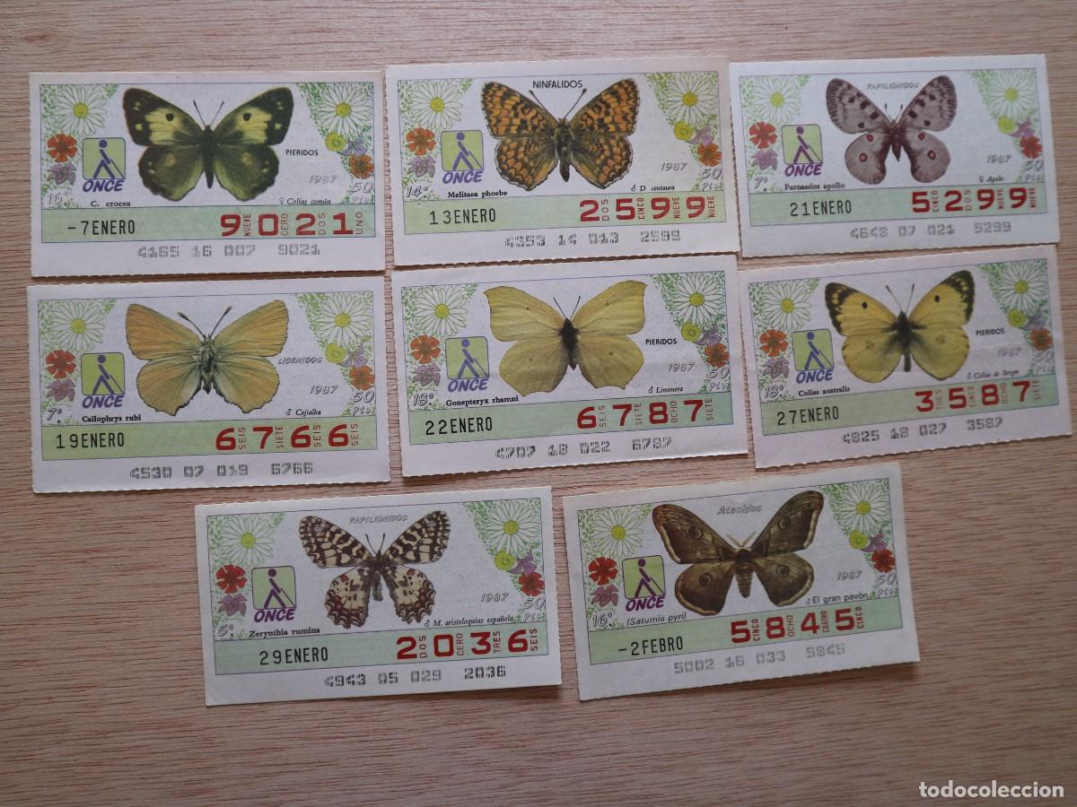 Cupones ONCE: LOTE DE CUPONES DE LA ONCE MARIPOSAS - Foto 2
