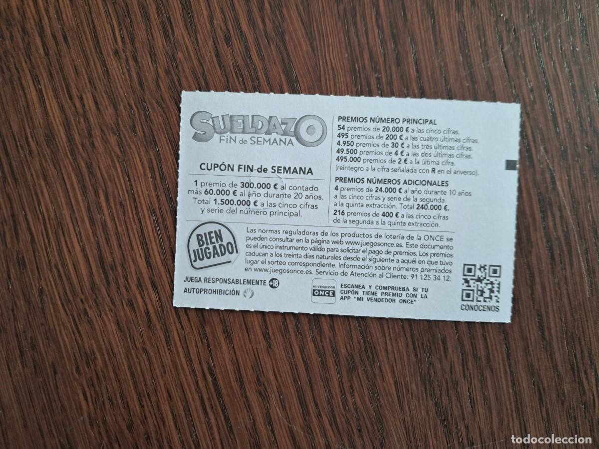 Cupones ONCE: cup&oacute;n once 25-05-25, sueldazo fin de semana. - Foto 2