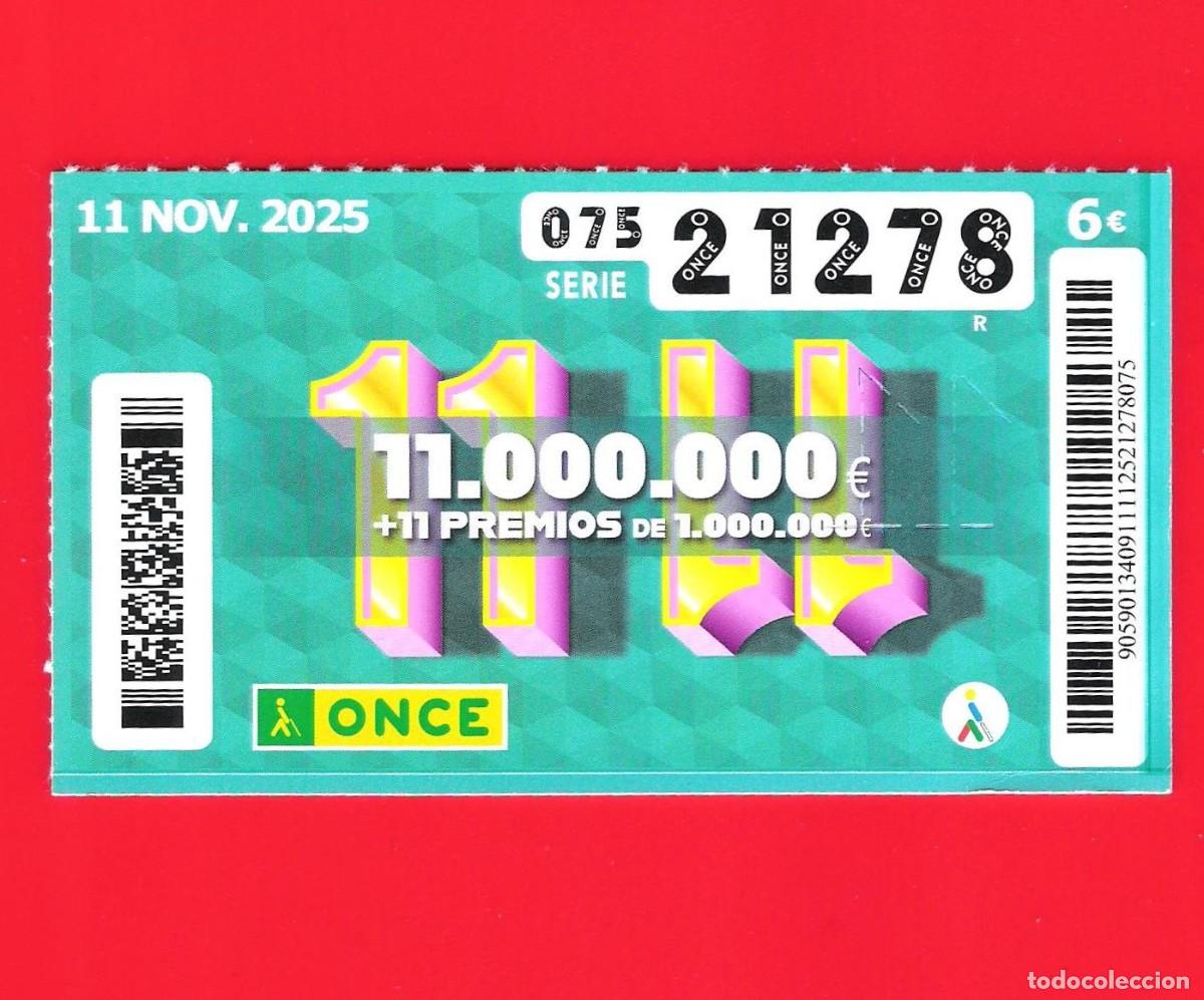 Cupones ONCE: Cup&oacute;n ONCE 11-NOV-2025 - 21278 - Foto 1