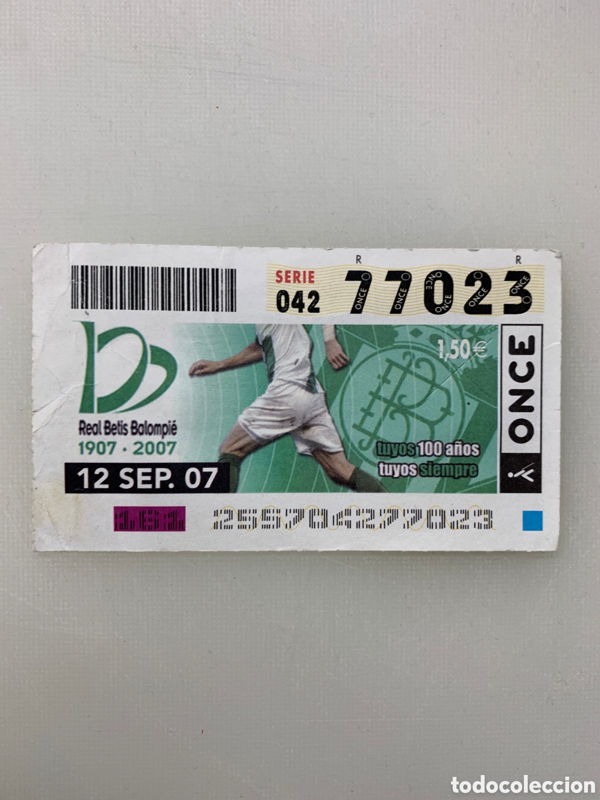 Cupones ONCE: Cup&oacute;n de la Once Centenario Real Betis - Foto 1