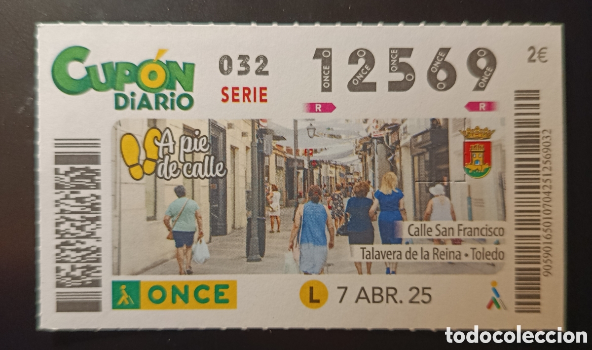 Cupones ONCE: N&deg; 12569 (7/ABRIL/2025)-TOLEDO - Foto 1