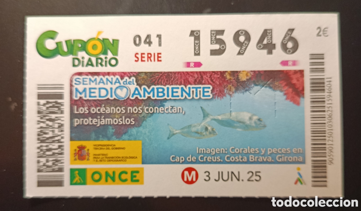 Cupones ONCE: N&deg; 15946 (3/JUNIO/2025)-GIRONA - Foto 1