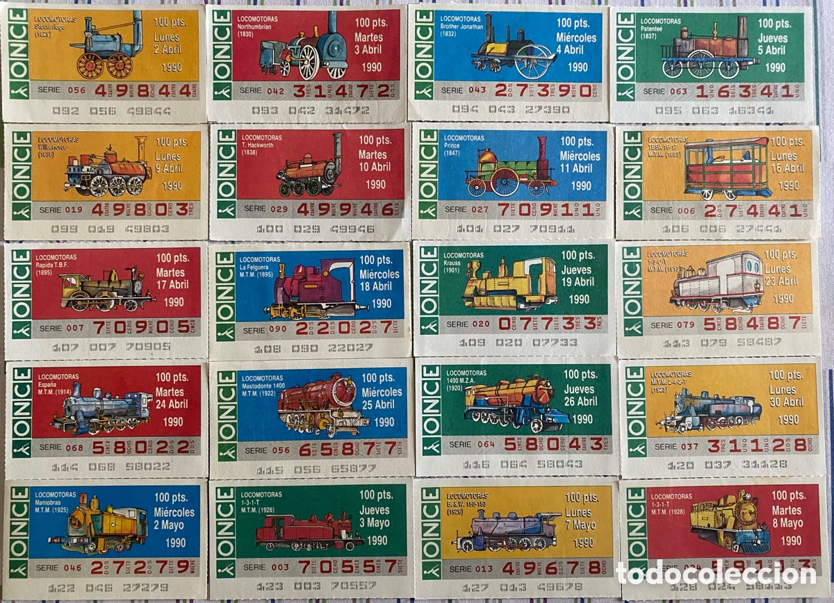 Cupones ONCE: Cupones ONCE del FERROCARRIL - Foto 1