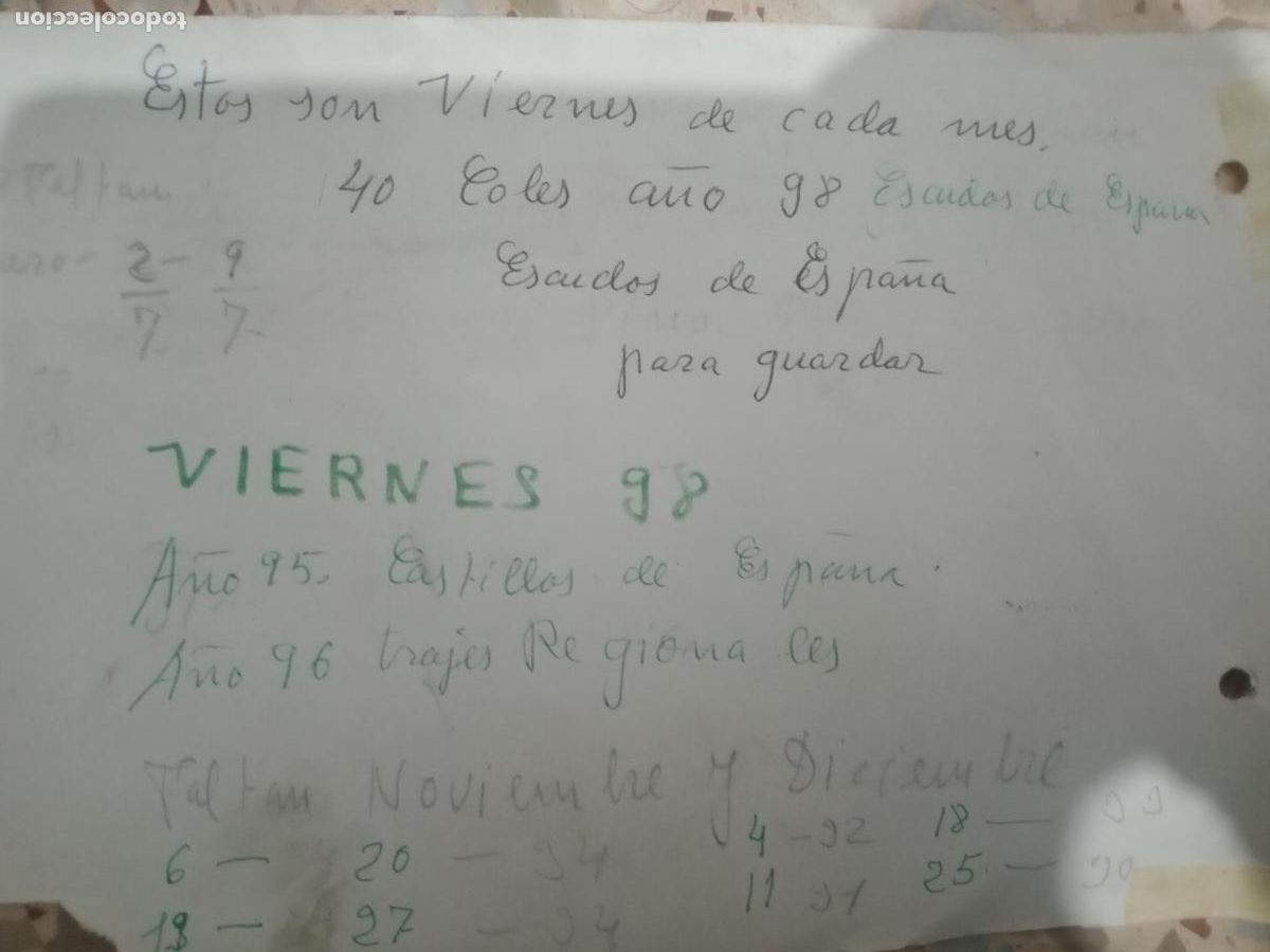 Cupones ONCE: 1000-2000 cupones de los Viernes ONCE a&ntilde;o 1998 - Foto 2