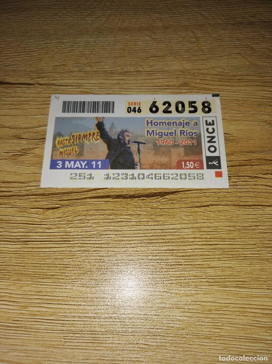Cupones ONCE: Cup&oacute;n Once Homenaje a Miguel Rios 1960-2011Hasta siempre Miguel