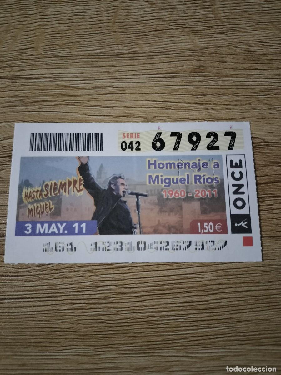 Cupones ONCE: Cup&oacute;n Once Homenaje a Miguel Rios 1960-2011 Hasta siempre Miguel
