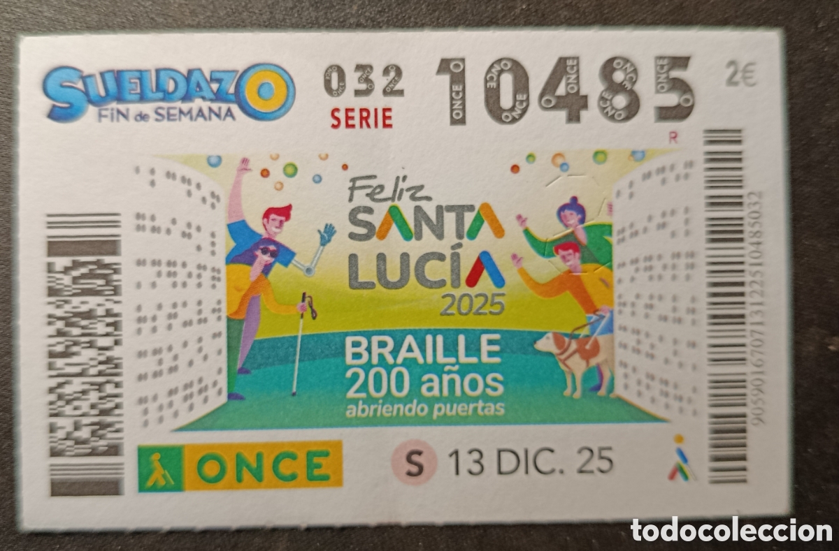 Cupones ONCE: N&deg; 10485 (13/DICIEMBRE/2025) - Foto 1