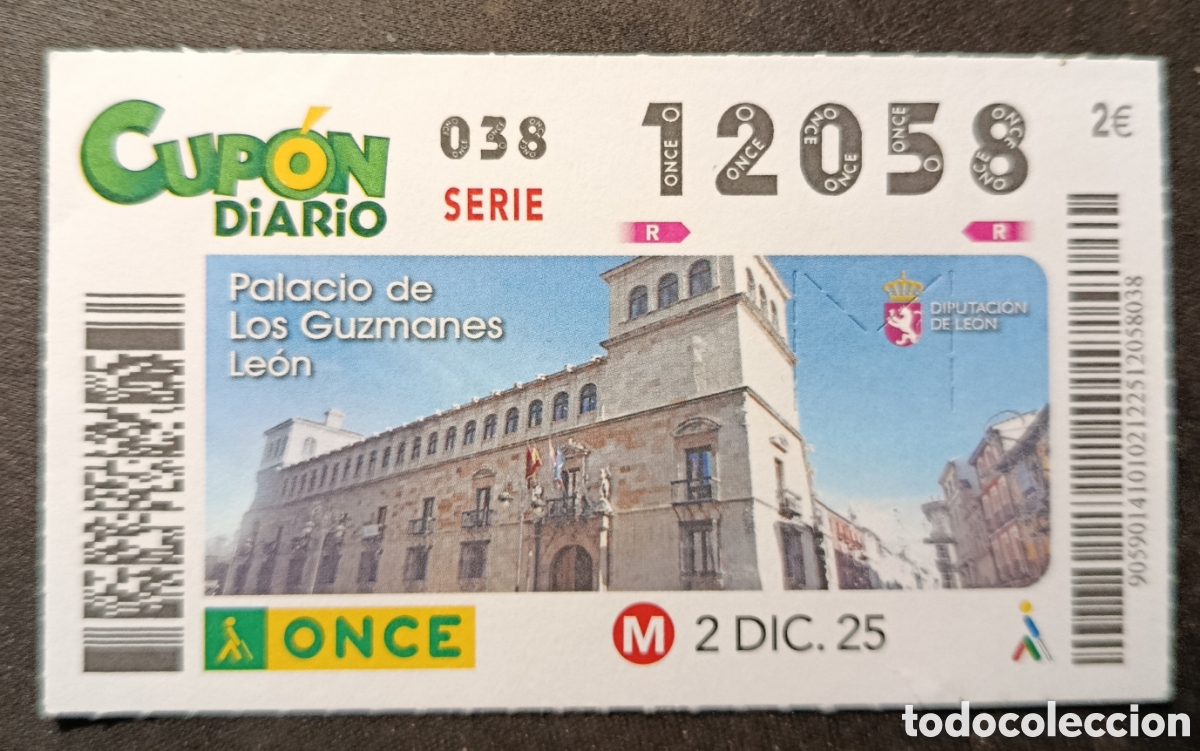 Cupones ONCE: N&deg; 12058 (2/DICIEMBRE/2025)-LE&Oacute;N - Foto 1