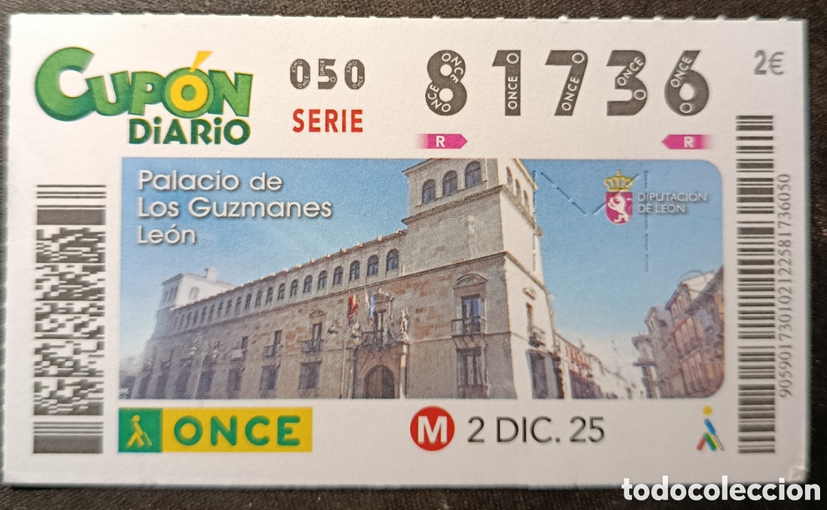 Cupones ONCE: N&deg; 81736 (2/DICIEMBRE/2025)-LE&Oacute;N - Foto 1