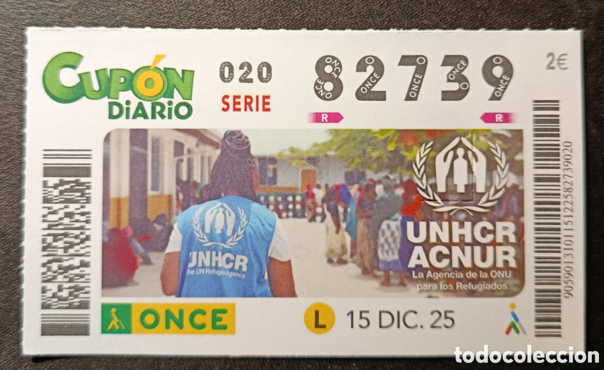 Cupones ONCE: N&deg; 82739 (15/DICIEMBRE/2025) - Foto 1