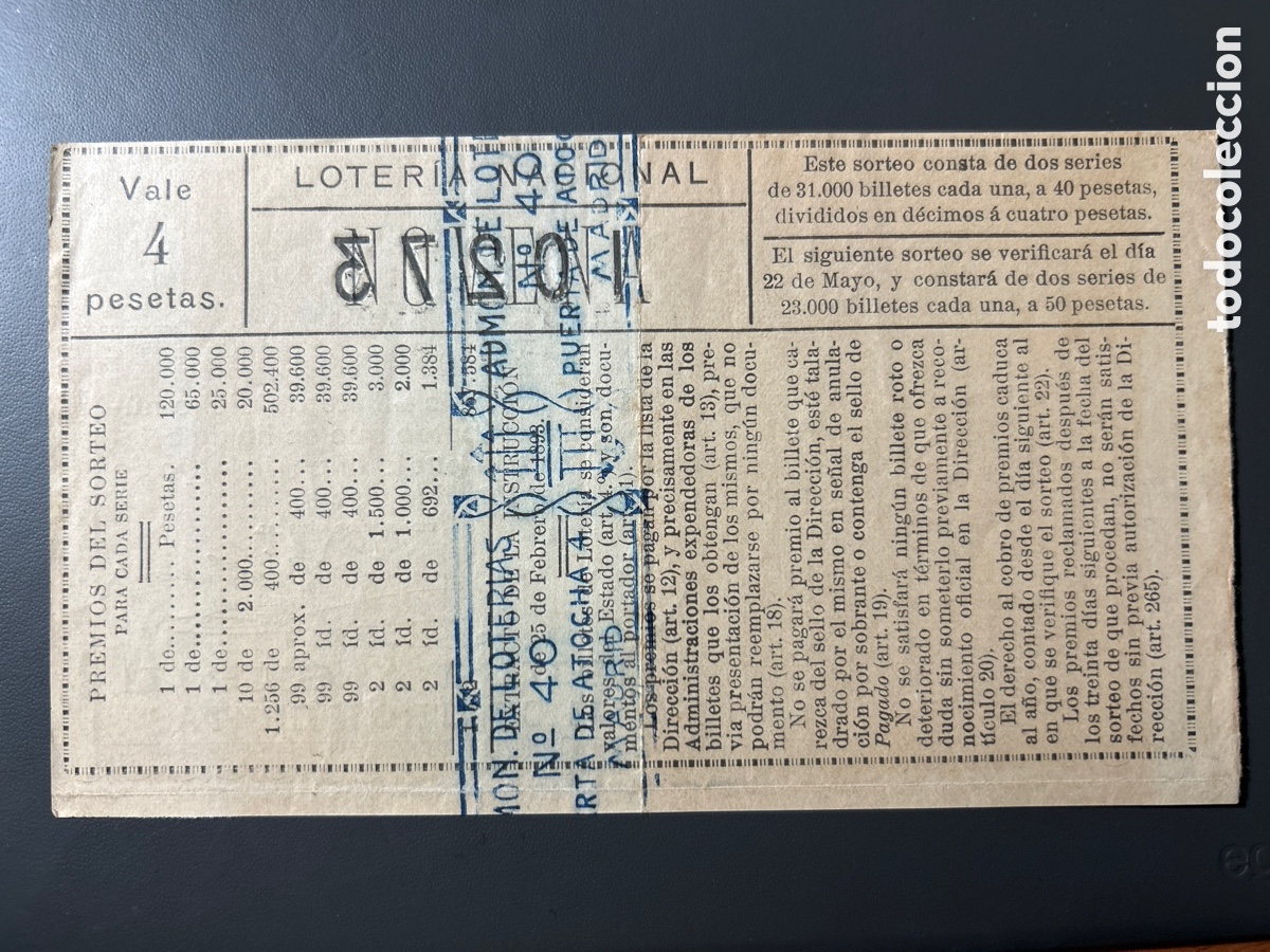 Cupones ONCE: Loteria A&ntilde;o 1916 Sorteo 13 - Foto 2