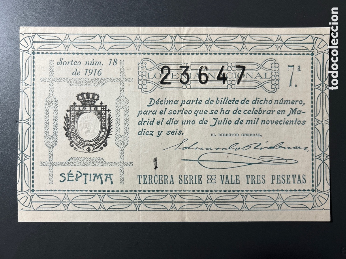 Cupones ONCE: Loteria A&ntilde;o 1916 Sorteo 18 - Foto 1