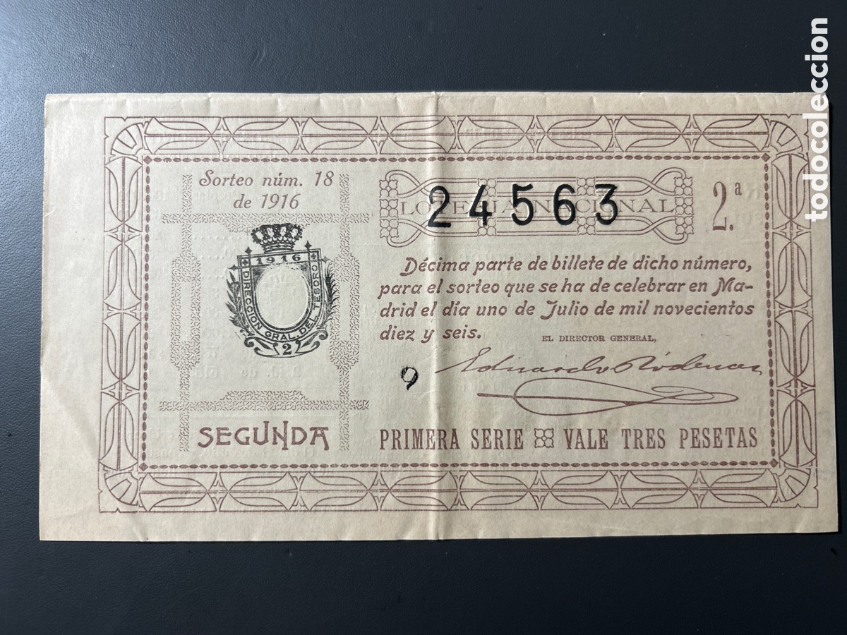 Cupones ONCE: Loteria A&ntilde;o 1916 Sorteo 18 - Foto 1