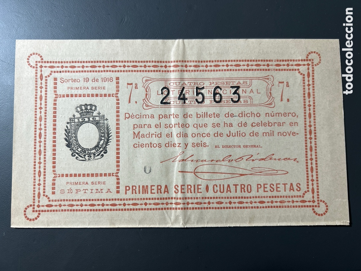 Cupones ONCE: Loteria A&ntilde;o 1916 Sorteo 19 - Foto 1