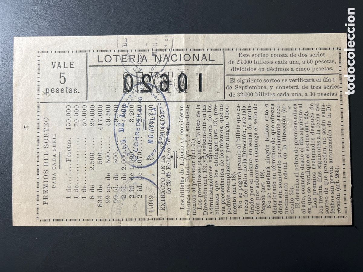 Cupones ONCE: Loteria A&ntilde;o 1916 Sorteo 23 - Foto 2