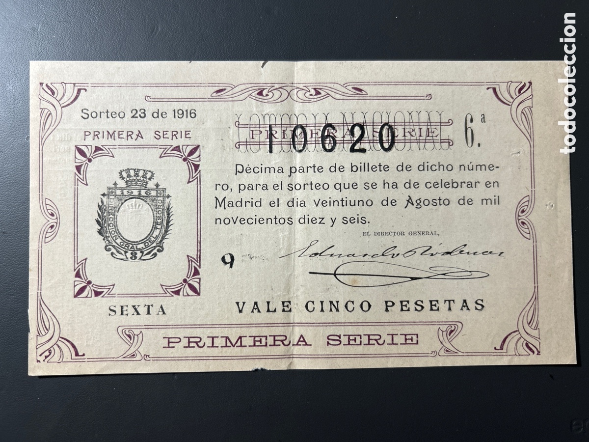 Cupones ONCE: Loteria A&ntilde;o 1916 Sorteo 23 - Foto 1