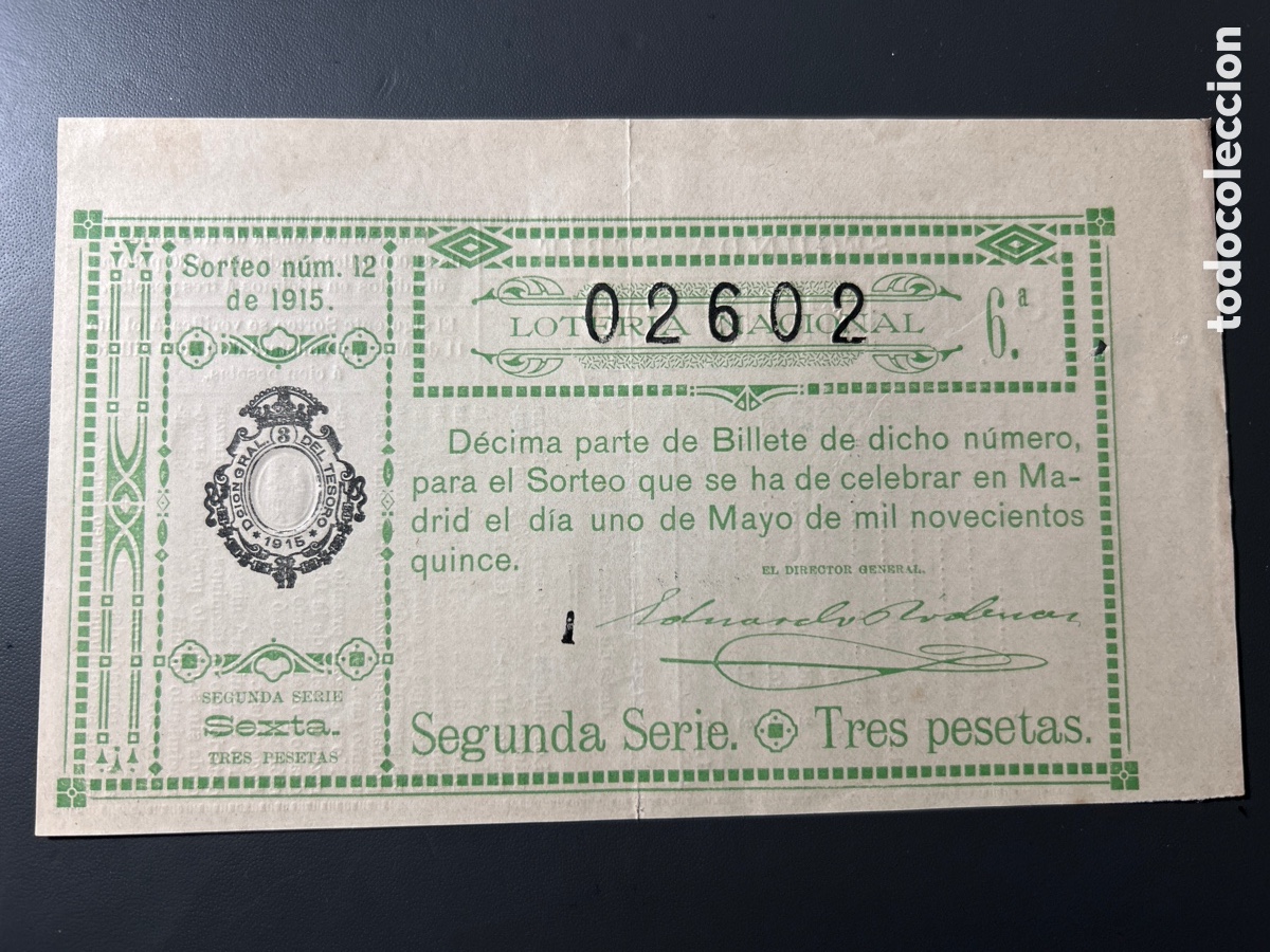Cupones ONCE: Loteria A&ntilde;o 1915 Sorteo 12 - Foto 1
