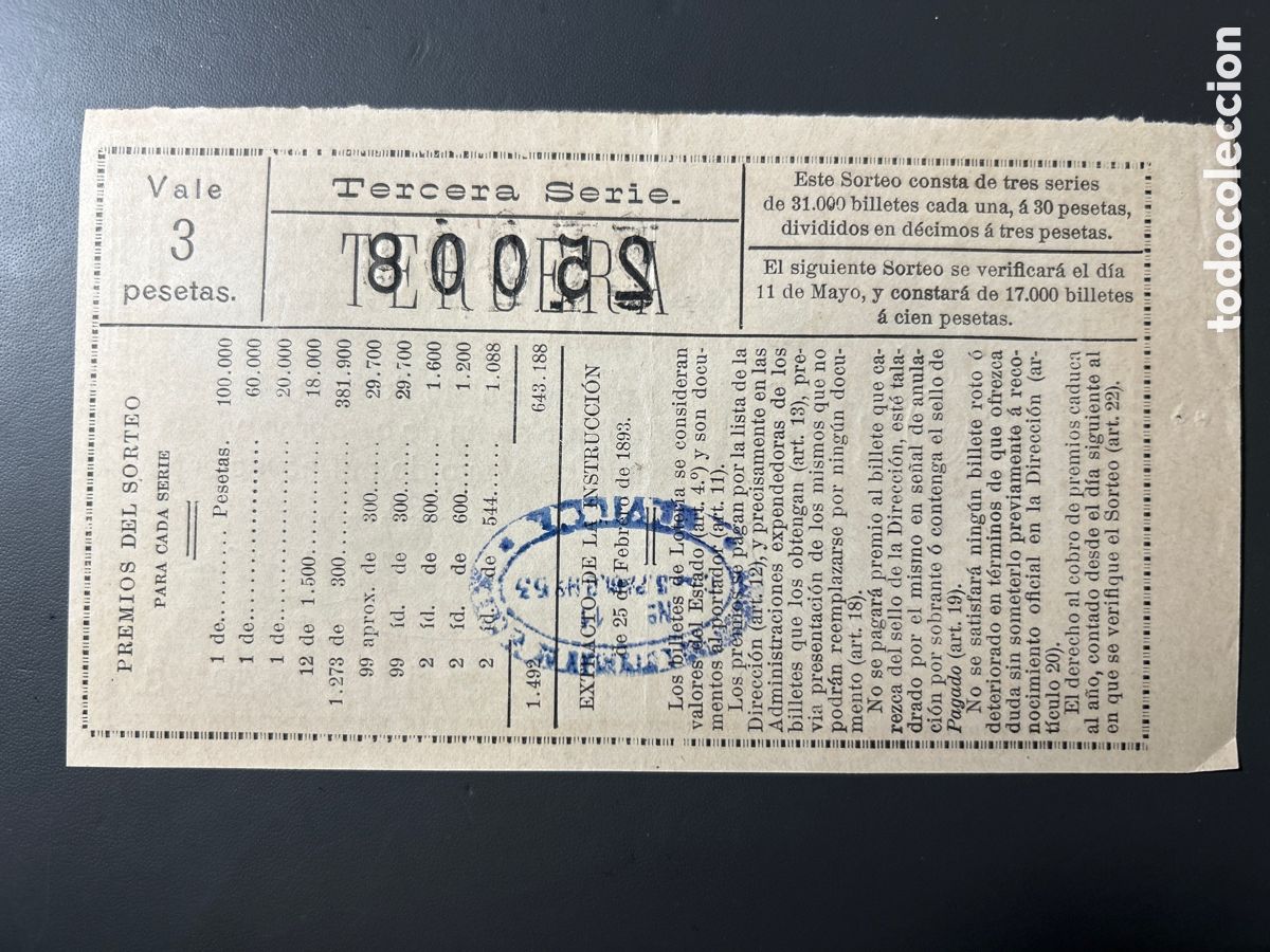 Cupones ONCE: Loteria A&ntilde;o 1915 Sorteo 12 - Foto 2