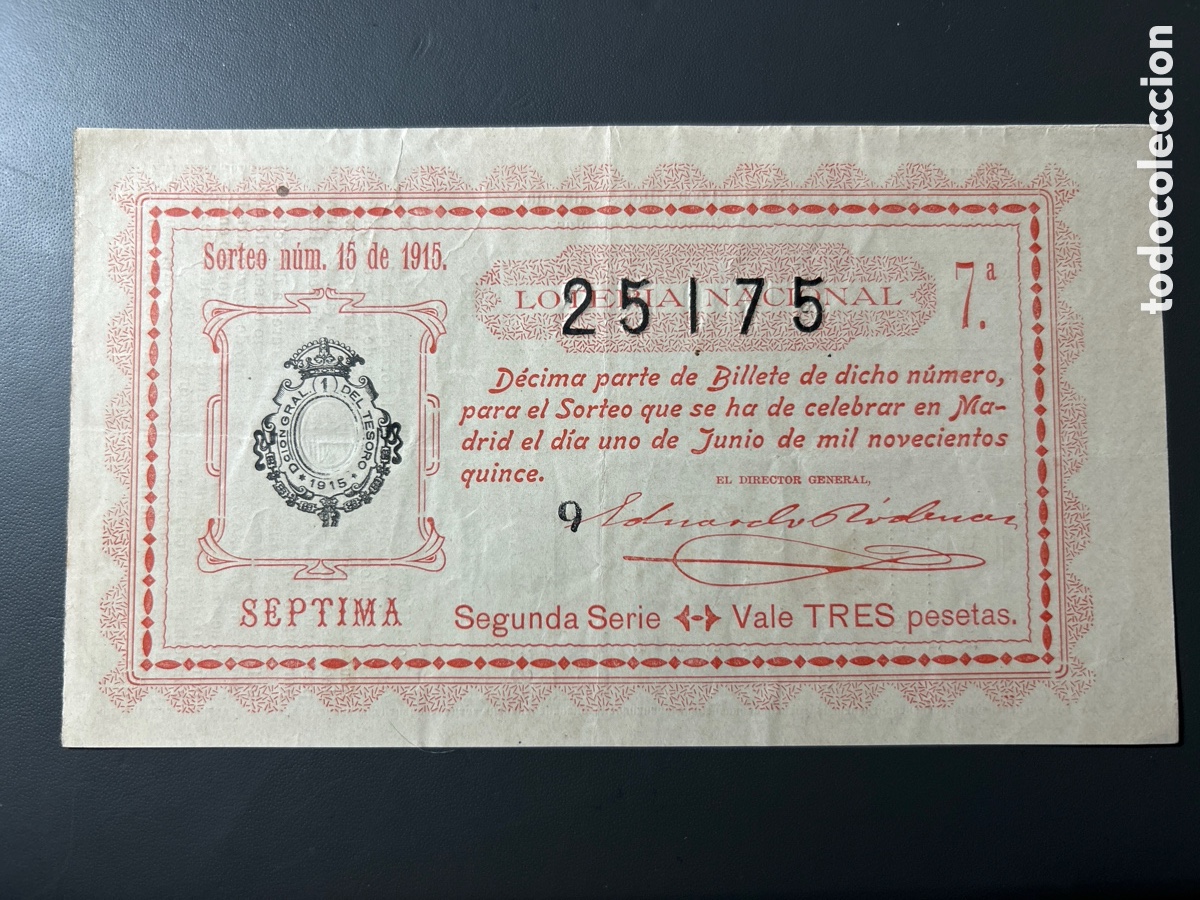 Cupones ONCE: Loteria A&ntilde;o 1915 Sorteo 15 - Foto 1