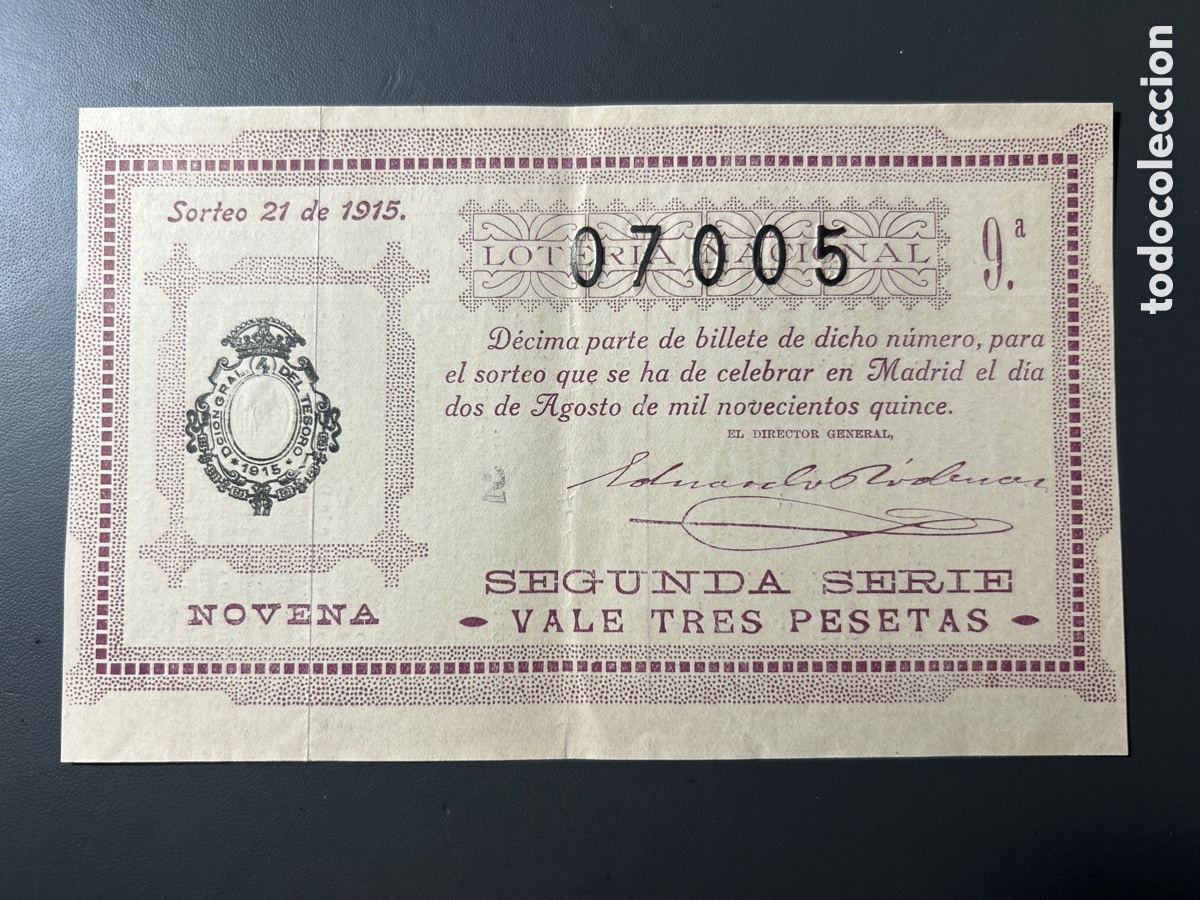 Cupones ONCE: Loteria A&ntilde;o 1915 Sorteo 21 - Foto 1