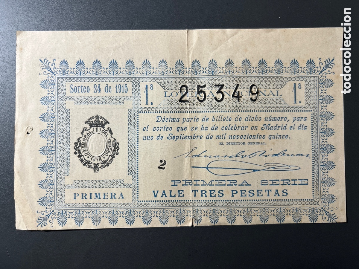 Cupones ONCE: Loteria A&ntilde;o 1915 Sorteo 24 - Foto 1