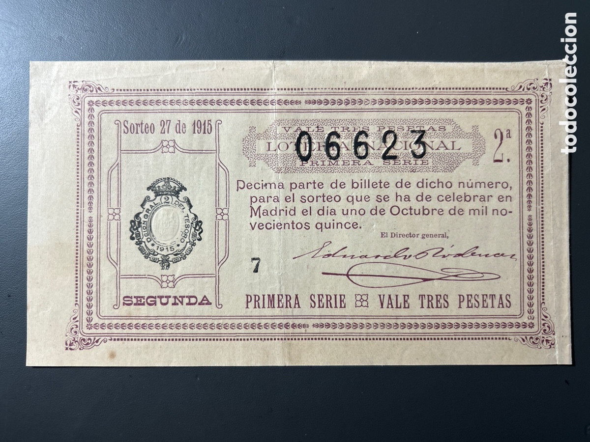 Cupones ONCE: Loteria A&ntilde;o 1915 Sorteo 27 - Foto 1